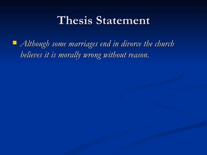 Divorce is wrong essay
