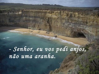 - Senhor, eu vos pedi anjos, não uma aranha.  