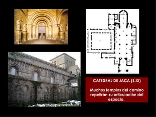 CATEDRAL DE JACA (S.XI) Muchos templos del camino repetirán su articulación del espacio.  