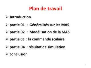 Plan de travail Introduction3 partie 01  :  Généralités sur les MAS