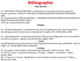 31Commande de l'onduleurLa stratégie de commande par modulation de largeur d'impulsion permet de convertir une tension de référence appelée modulante enune tension sous forme de créneaux; le principe de la MLI consiste à comparer le signal de référence (modulante), à un signal porteuse (triangulaire )de fréquence supérieure.Commande par MLIL'indice de modulation :