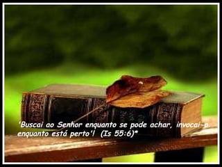 'Buscai ao Senhor enquanto se pode achar, invocai-o enquanto está perto'!  (Is 55:6)* 