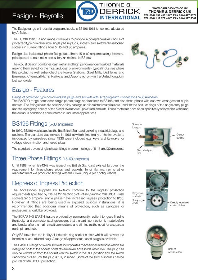 ABelco Reyrolle Easigo Range Industrial Plugs, Sockets, Connectors…