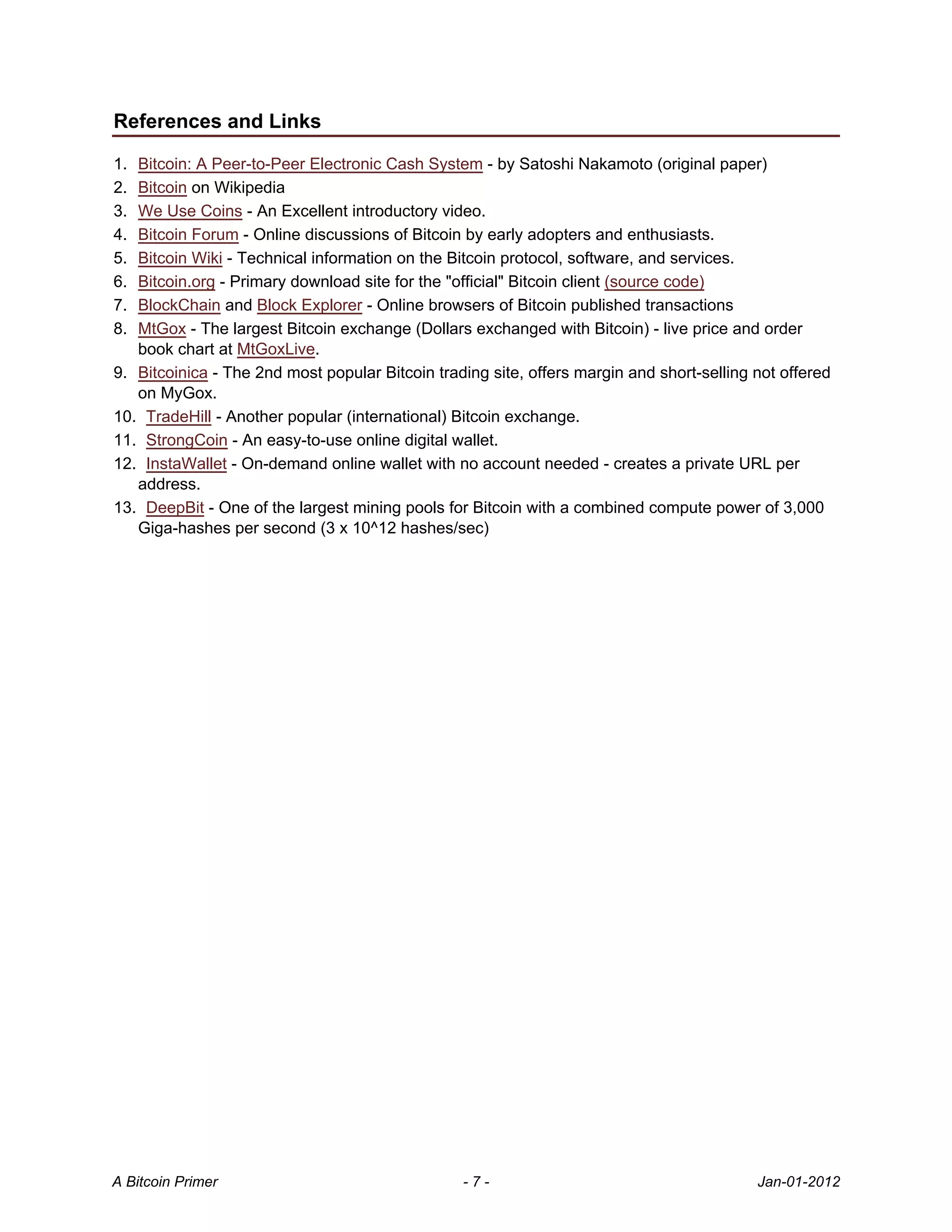 A bitcoin-primer | PDF