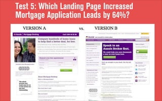 Test 5: Which Landing Page Increased
Mortgage Application Leads by 64%?

 