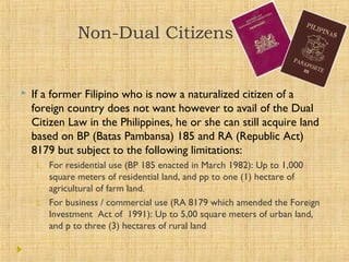 Foreigner's guide to buying real estate in the philippines | PPT