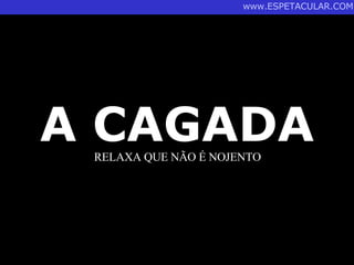 A CAGADA RELAXA QUE NÃO É NOJENTO www.ESPETACULAR.COM   