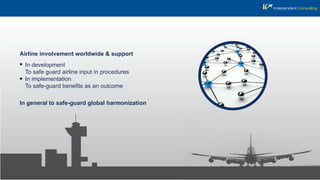 In development
To safe guard airline input in procedures
In implementation
To safe-guard beneﬁts as an outcome
Airline involvement worldwide & support
In general to safe-guard global harmonization
 