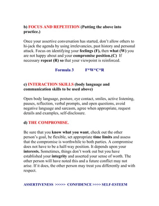 A Checklist To Apply Assertiveness Skills | PDF