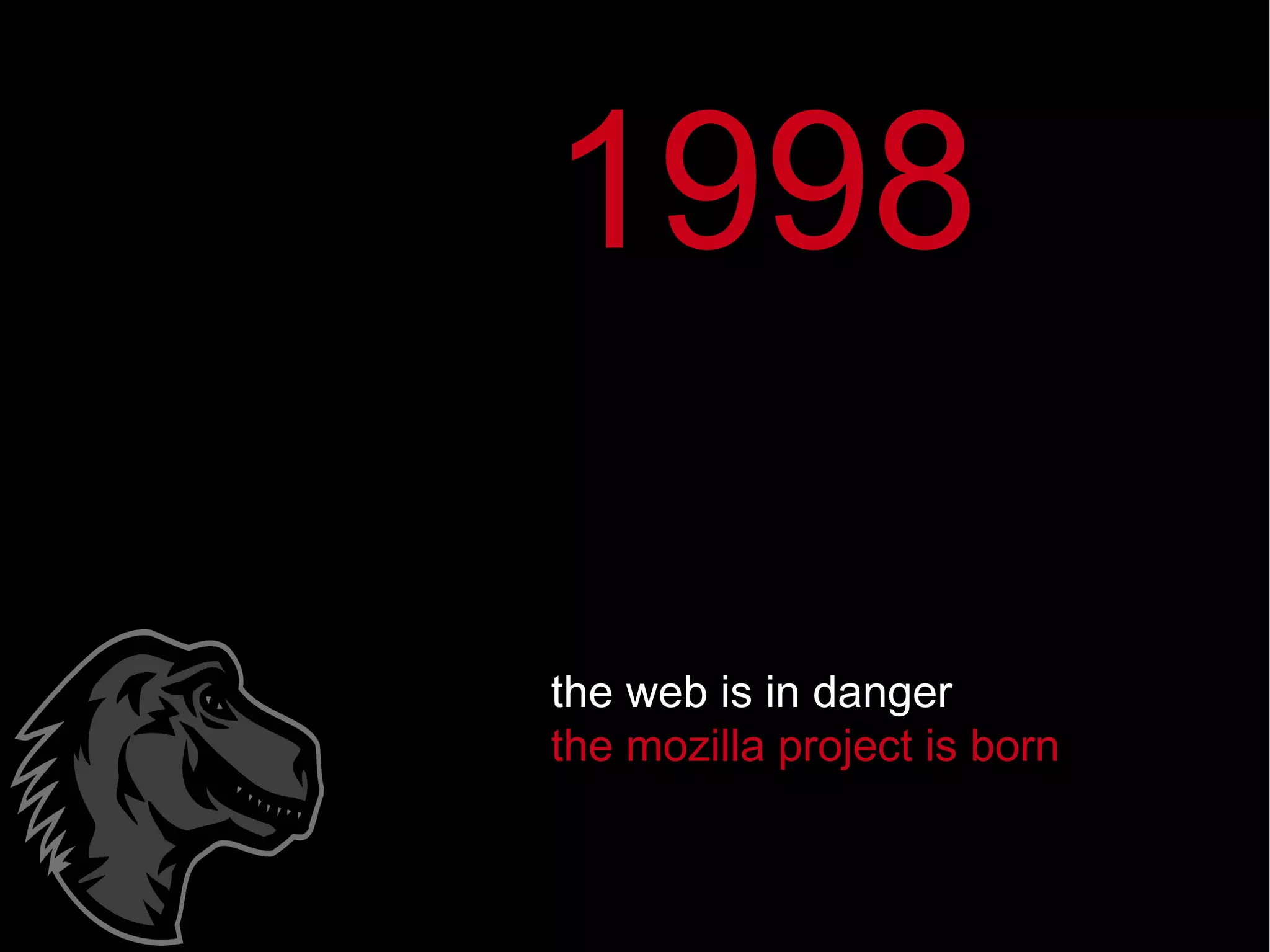 1998 the web is in danger the mozilla project is born 