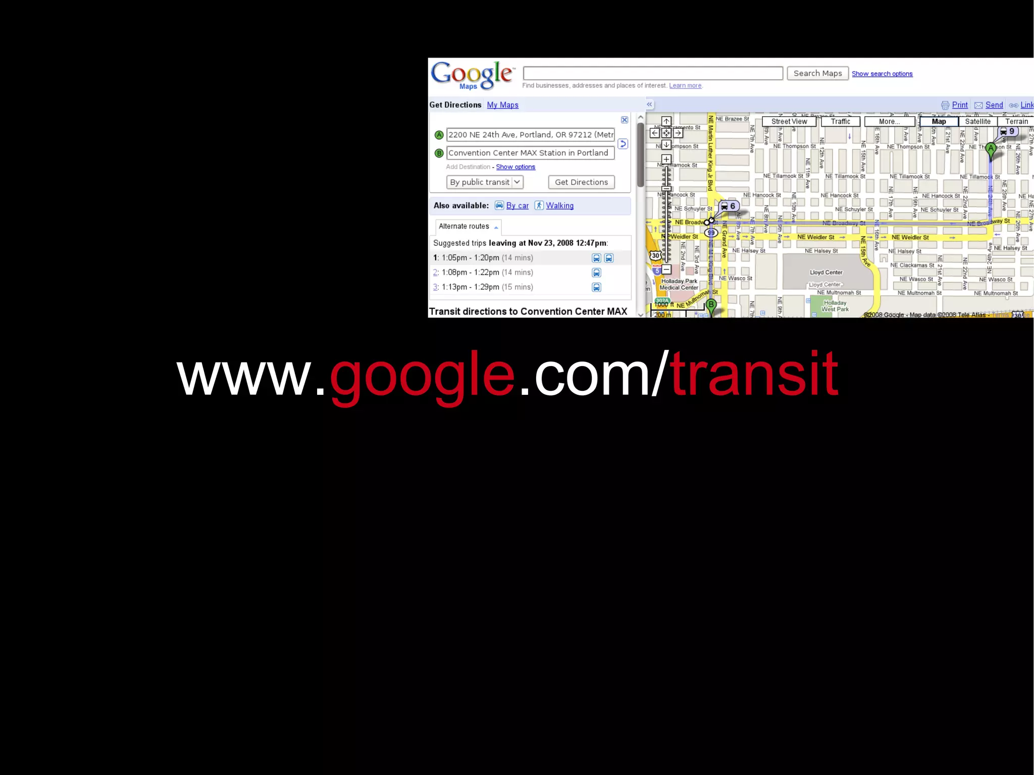 www. google .com/ transit 