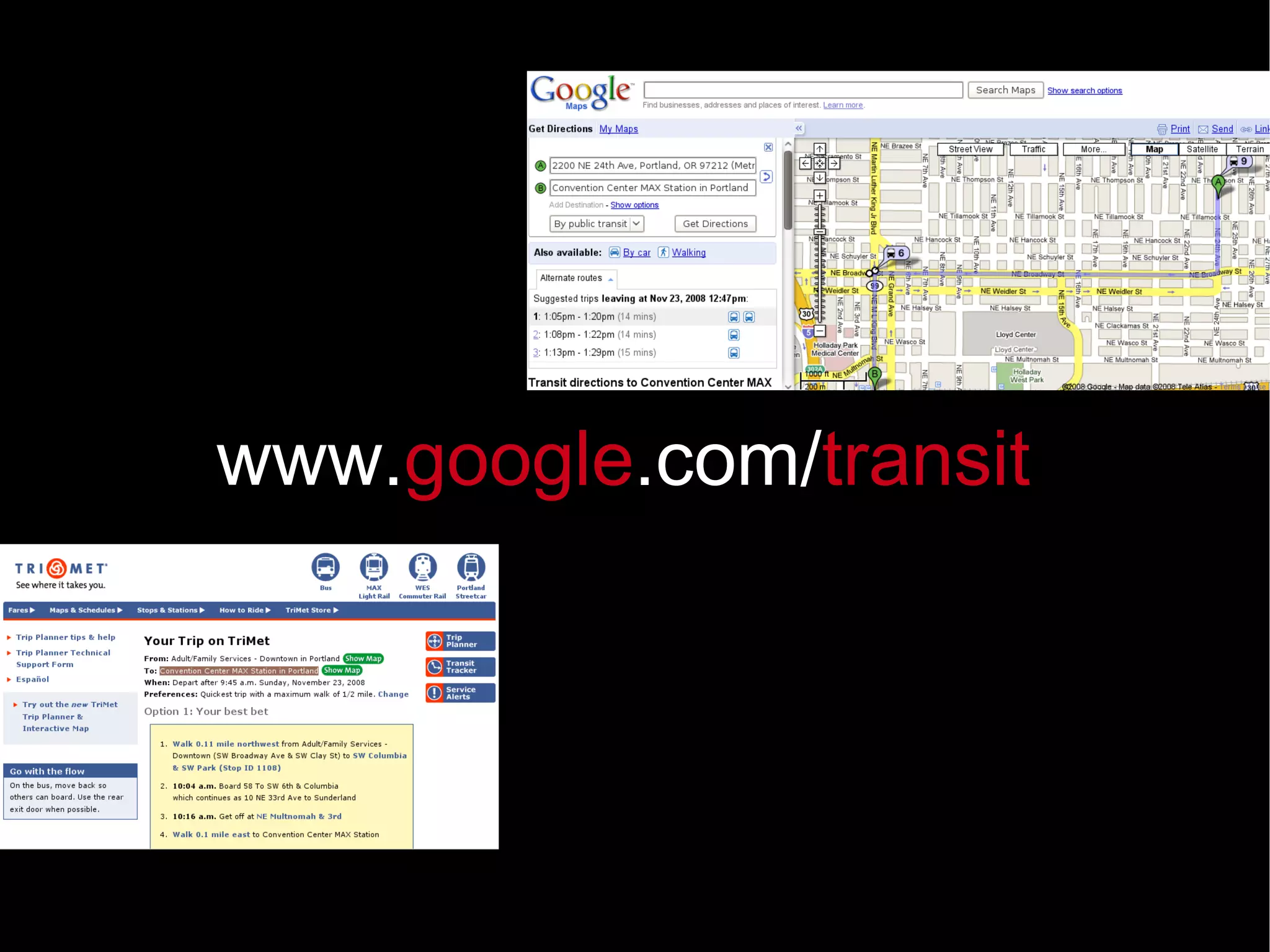 www. google .com/ transit 