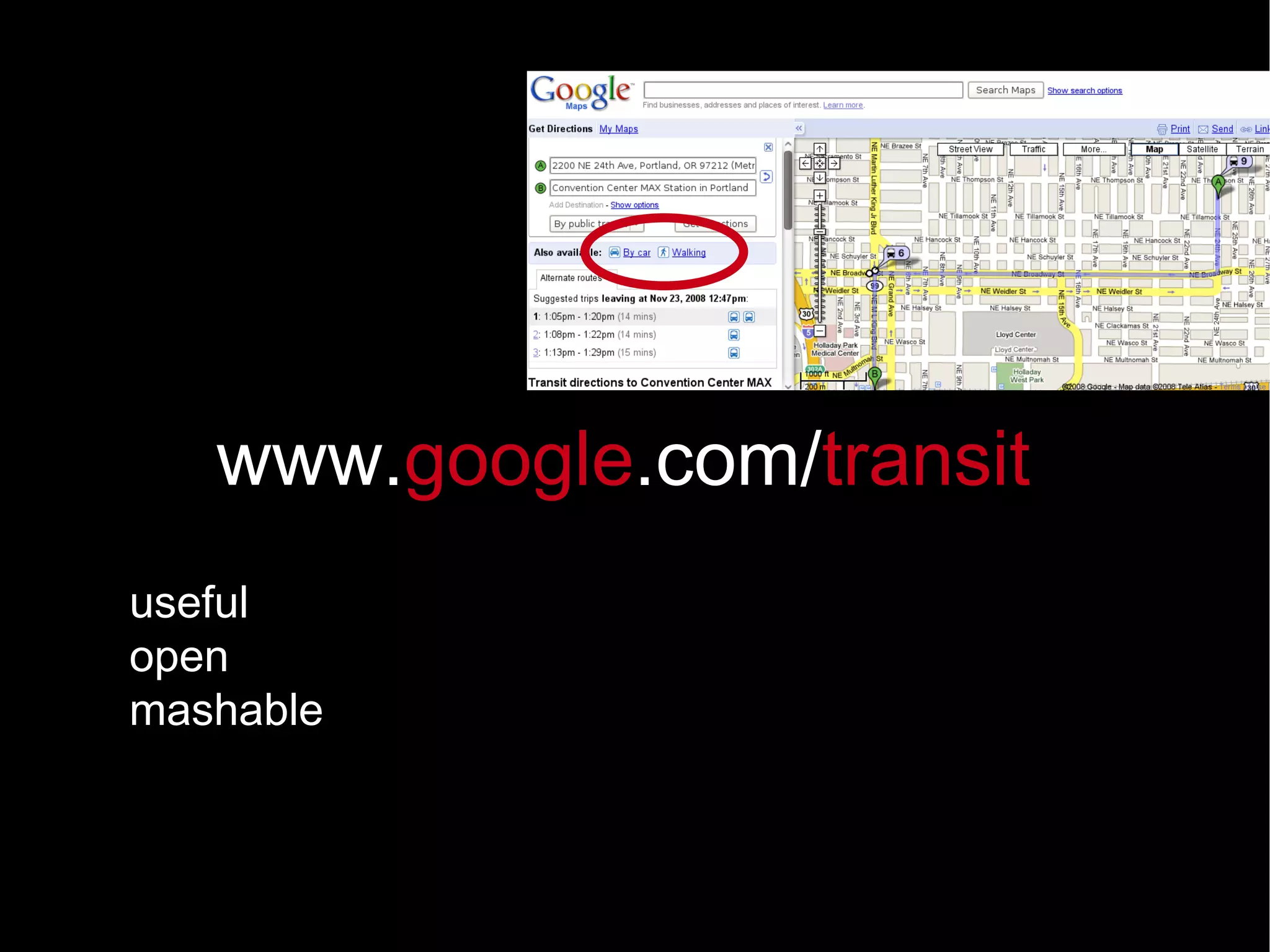 useful open mashable www. google .com/ transit 