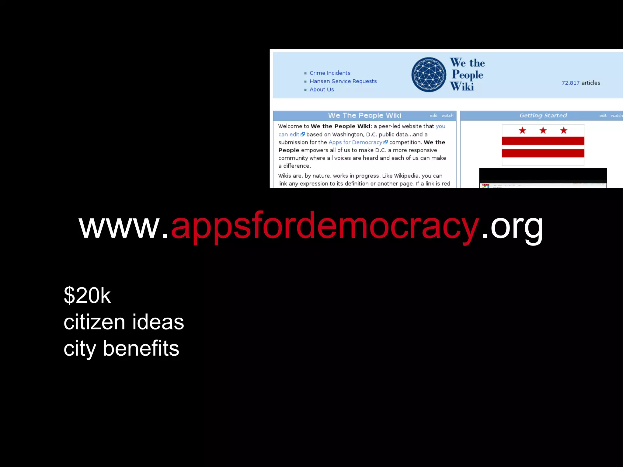 $20k citizen ideas city benefits www. appsfordemocracy .org 