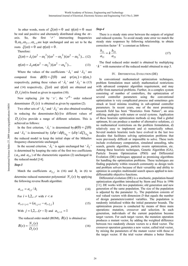 A combinedconventionalanddifferentialevolutionmethodformodel