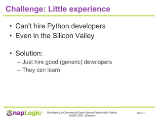 A commercial open source project in Python | PPT