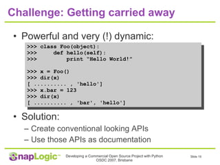 A commercial open source project in Python | PPT