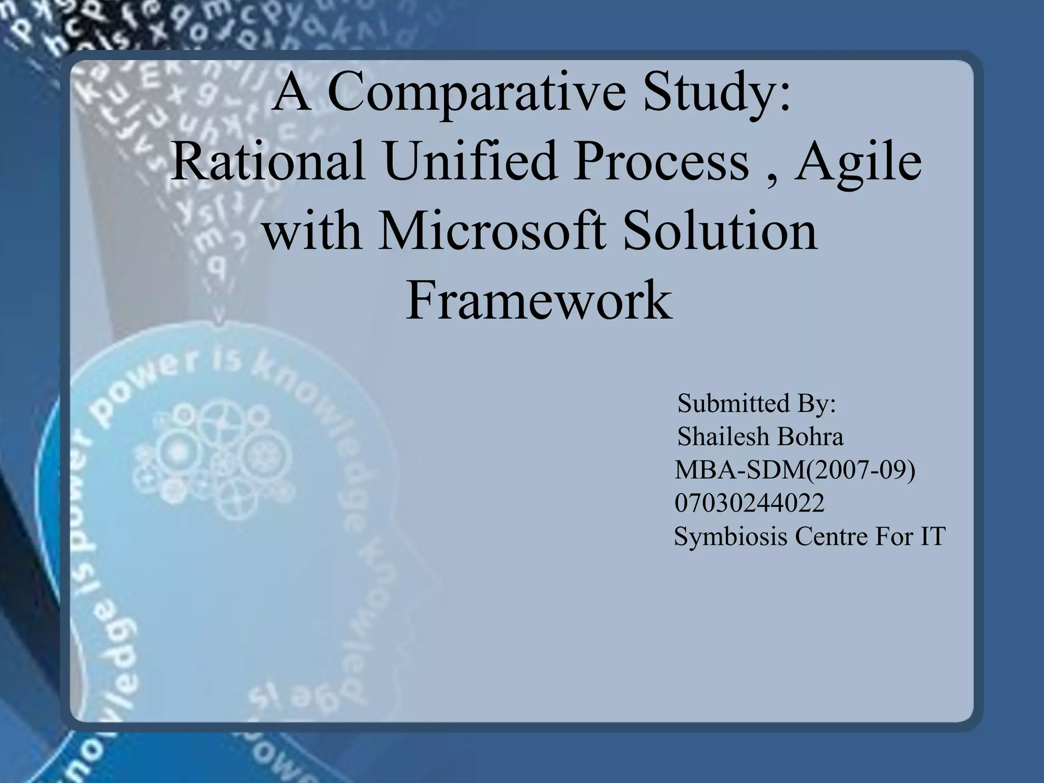 A Comparative study of Rational Unified process( RUP ), Agile ...