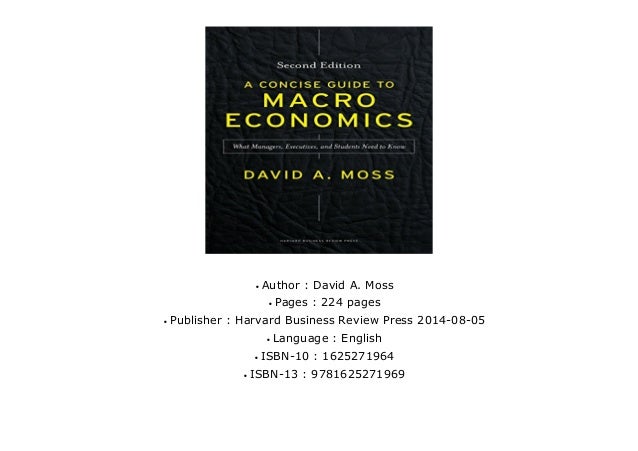 a concise guide to macroeconomics david moss pdf free download