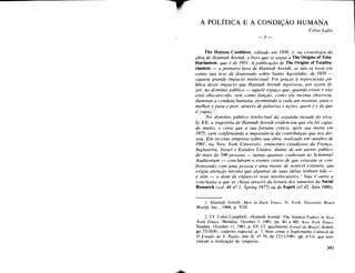 A condição Humana - Hannah Arendt