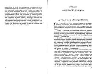 A condição Humana - Hannah Arendt