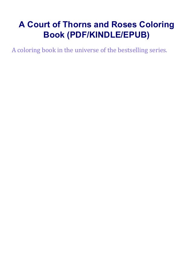 Download A Court Of Thorns And Roses Coloring Book Pdf Kindle Epub