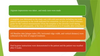 Alveolar ridge preservation with dentin autogenous bone graft | PPTX