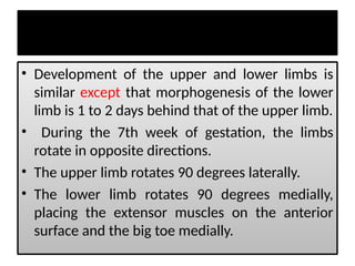 Comprehensive Overview of Upper Limb Development and Congenital ...