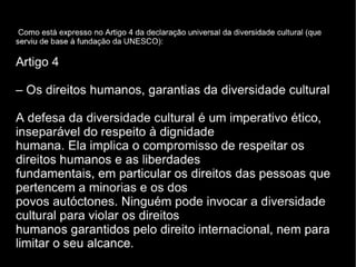 A diversidade cultural