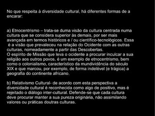 A diversidade cultural