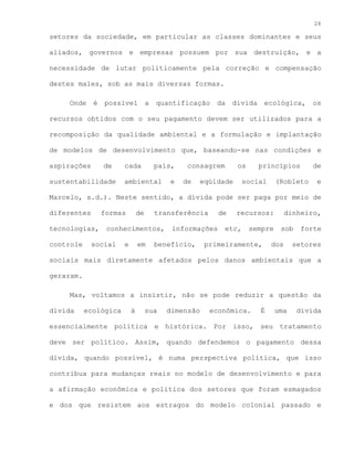 A Dívida Ecológica Brasileira