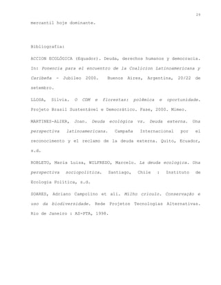 A Dívida Ecológica Brasileira