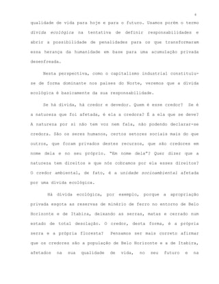 A Dívida Ecológica Brasileira