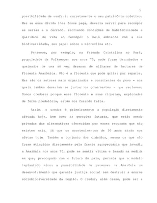 A Dívida Ecológica Brasileira