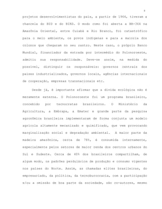 A Dívida Ecológica Brasileira