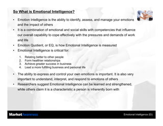 Emotional Intelligence (EI) in Leadership Development | PDF