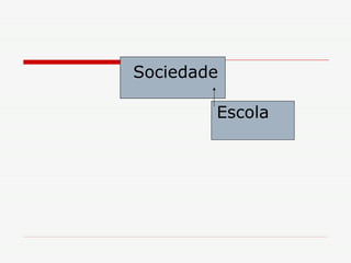   Sociedade   Escola  