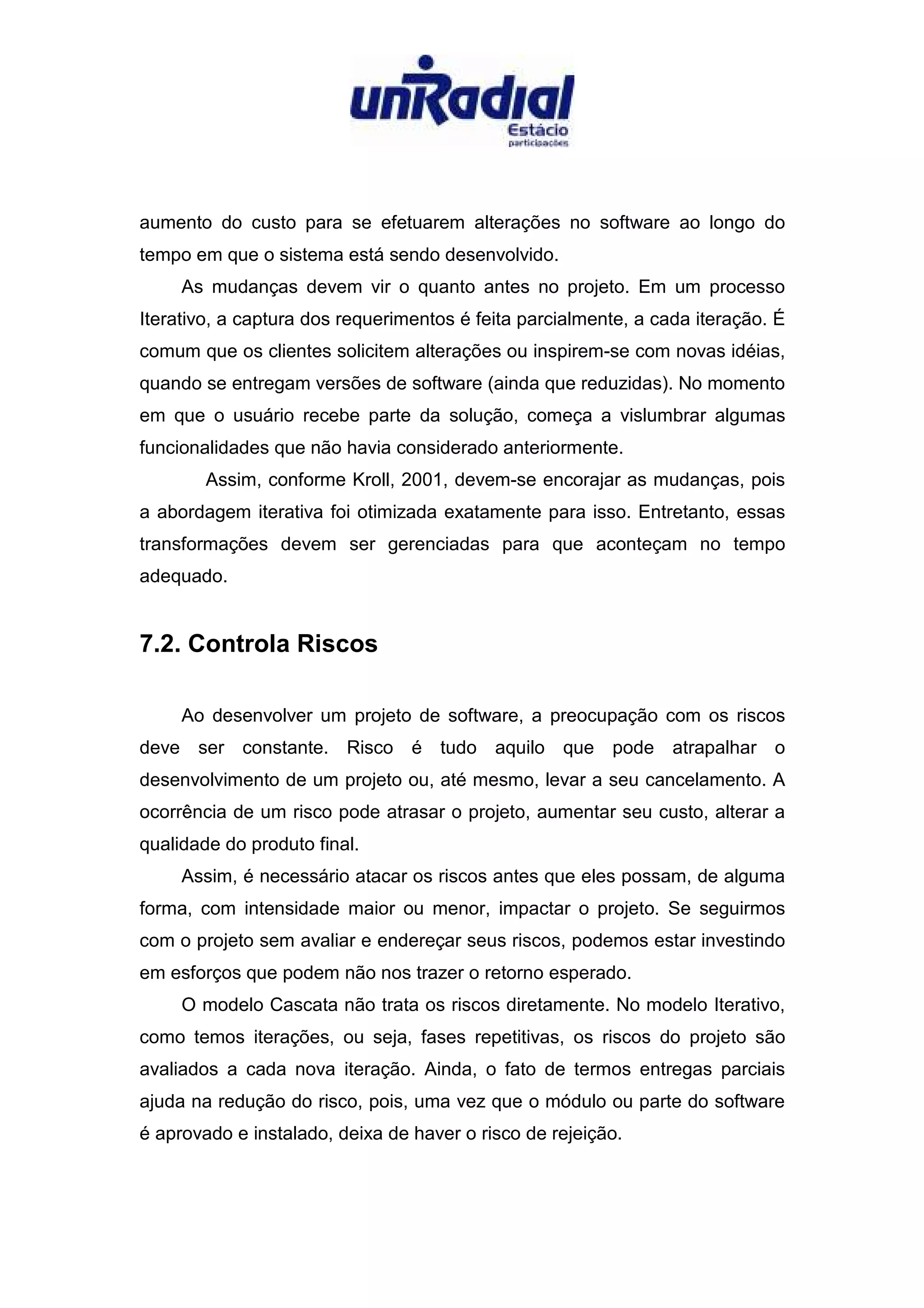 A Evolucao dos Processos de Desenvolvimento de Software