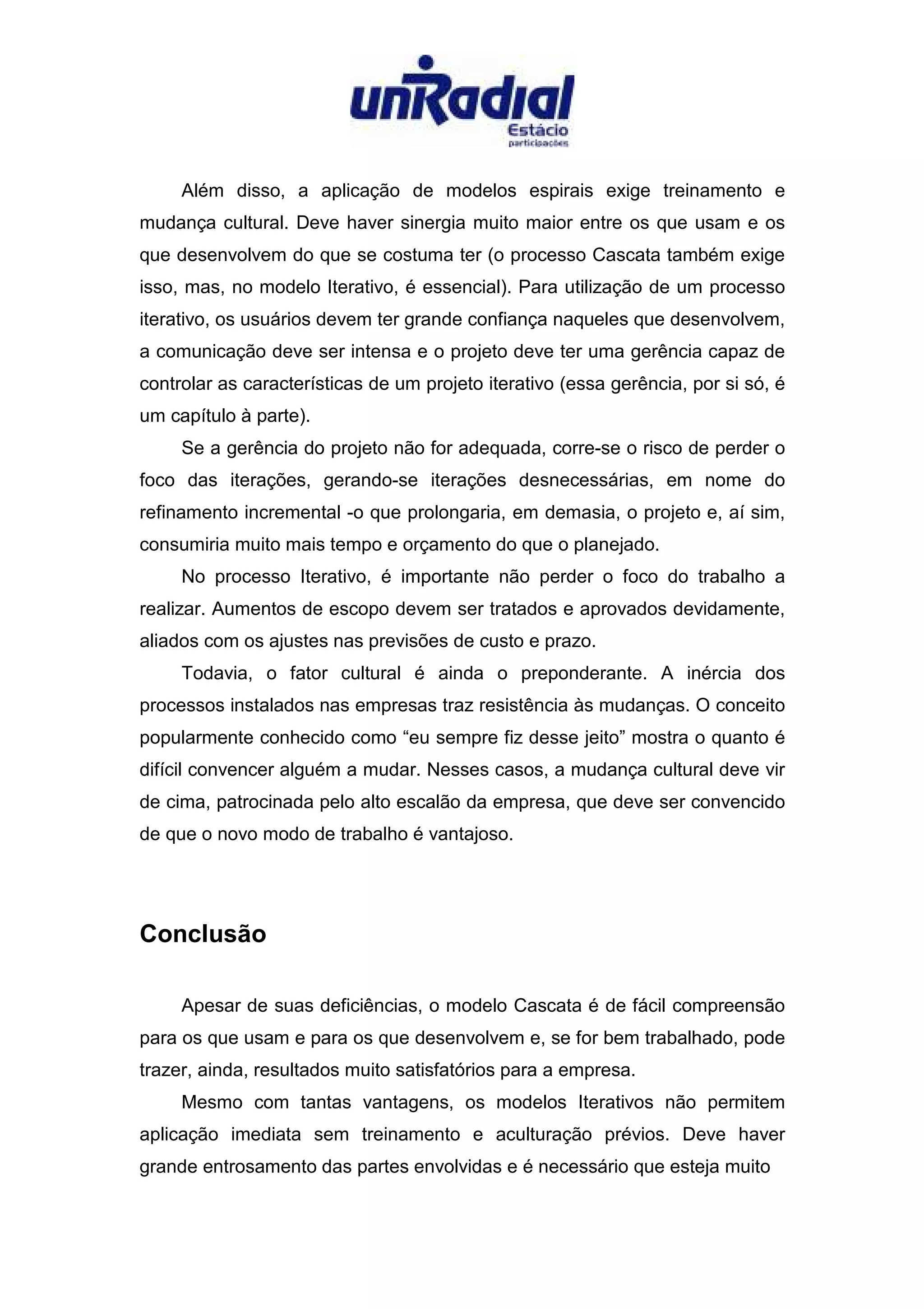 A Evolucao dos Processos de Desenvolvimento de Software