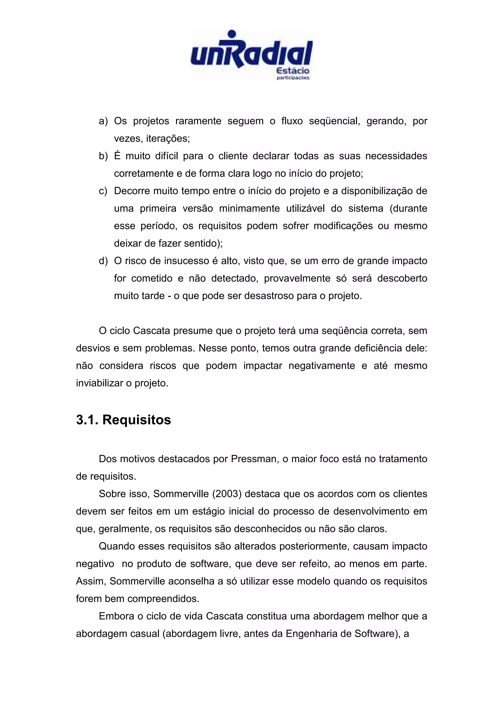 A Evolucao dos Processos de Desenvolvimento de Software