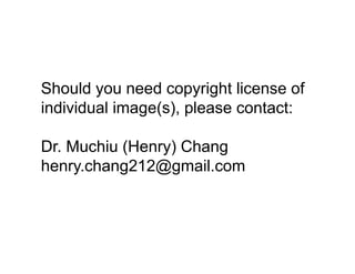 Should you need copyright license of
individual image(s), please contact:

Dr. Muchiu (Henry) Chang
henry.chang212@gmail.com
 