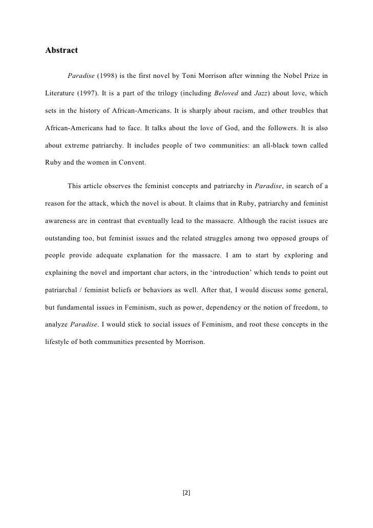 the concept of isolation in toni morrisons novel paradise the concept of isolation in toni morrisons novel paradise