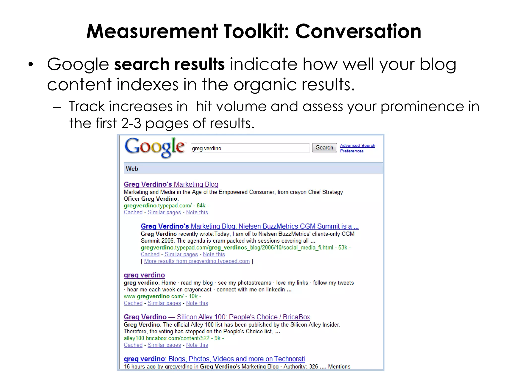A Framework for Measuring Blog Success