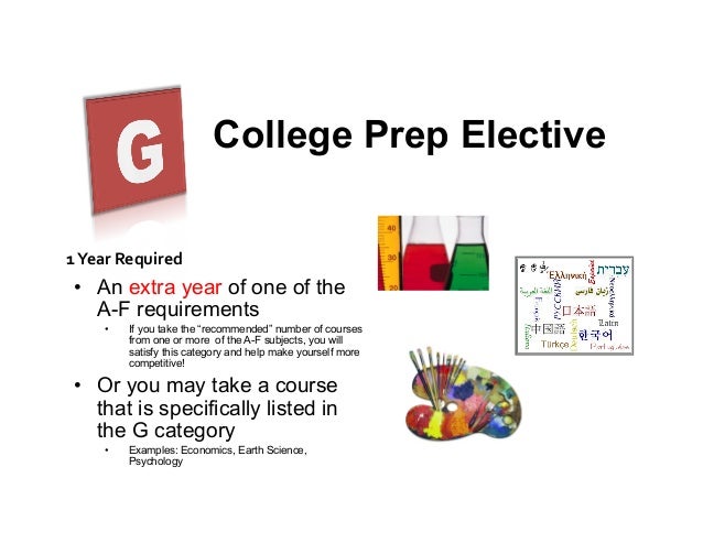 uc application college prep electives