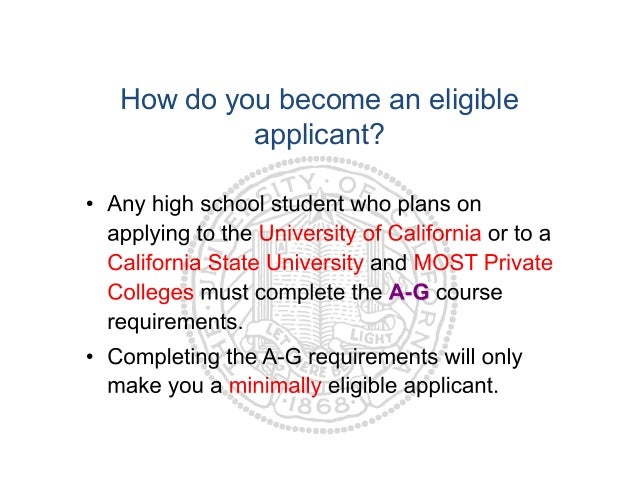 A-g requirements high school