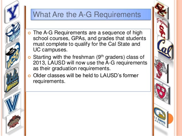 A-g requirements high school