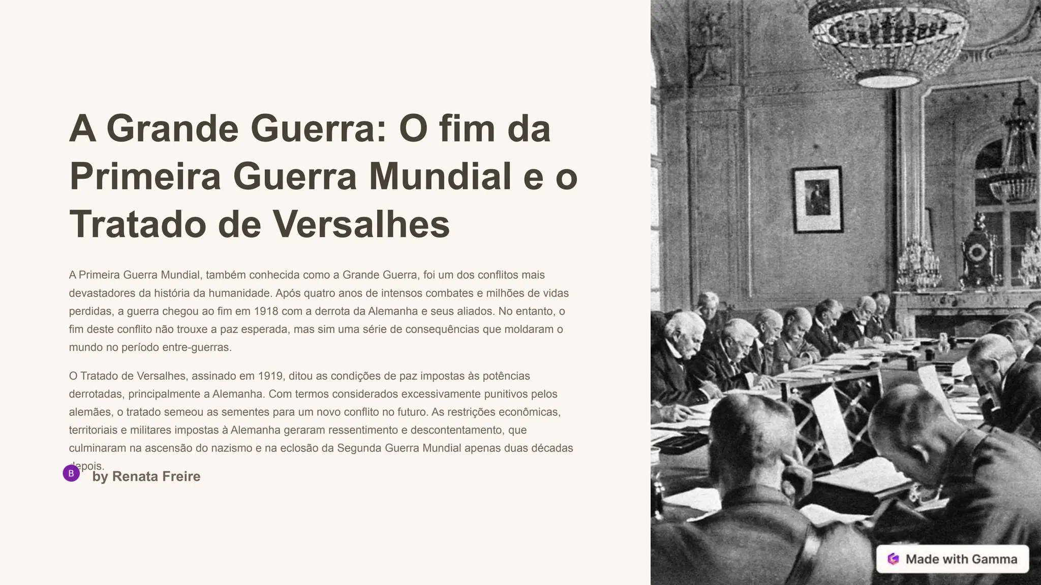 Tratado Que Oficializou O Fim Da Primeira Guerra - FDPLEARN
