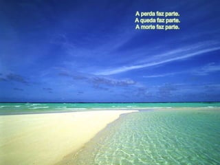 A perda faz parte.
A queda faz parte.
A morte faz parte.
 