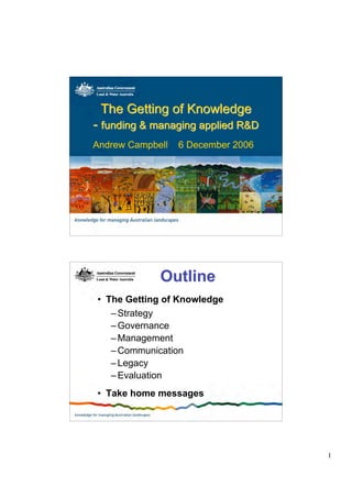 A Guide To Managing Applied R&D Canberra Dec 06