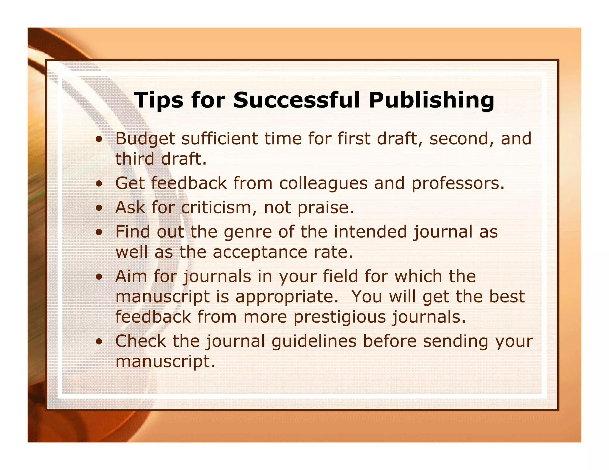 A Guide to Publication in Educational Technology